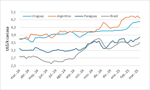 Precio Del Novillo En Mercosur