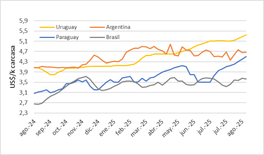 Precio Del Novillo En Mercosur