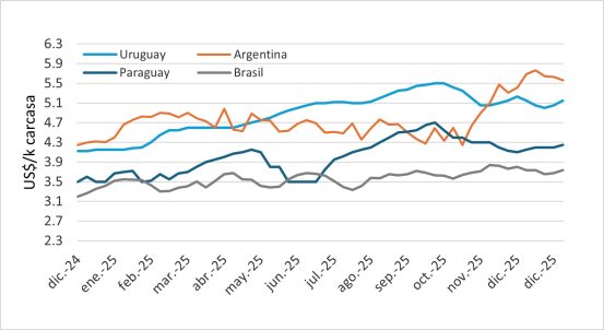 Precio Del Novillo En Mercosur