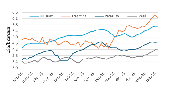 Precio Del Novillo En Mercosur